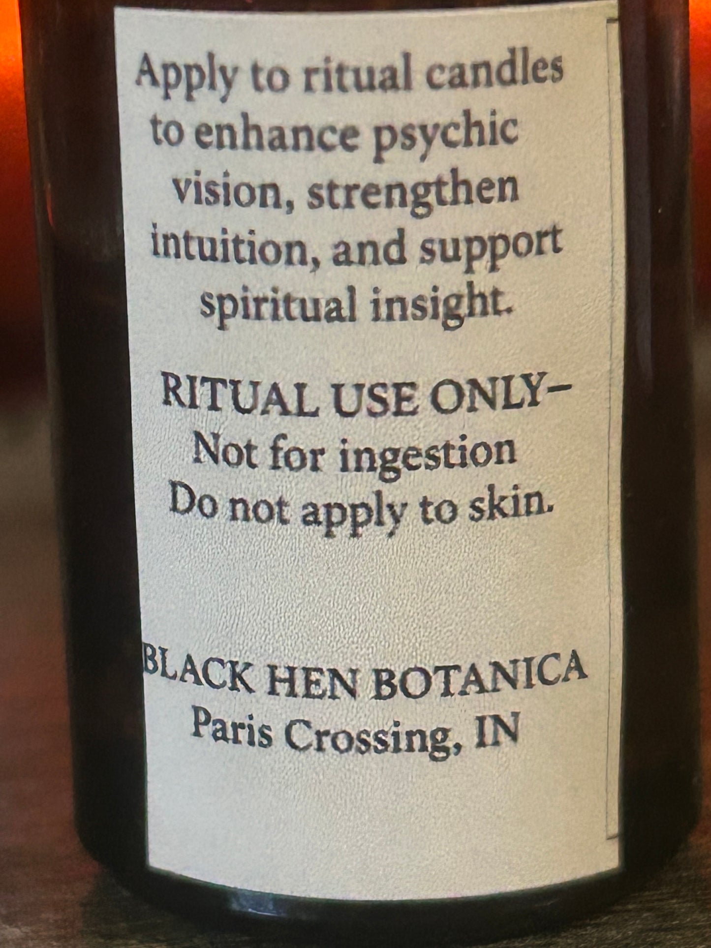 Black Hen’s Seerblend – Psychic Vision & Intuition Candle Dressing Oil