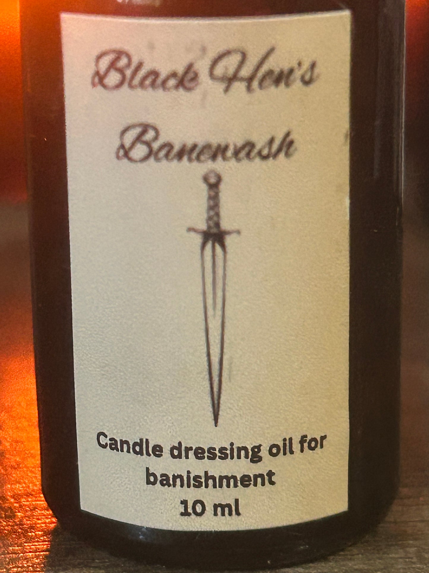 Black Hen’s Banewash – Banishing Candle Dressing Oil