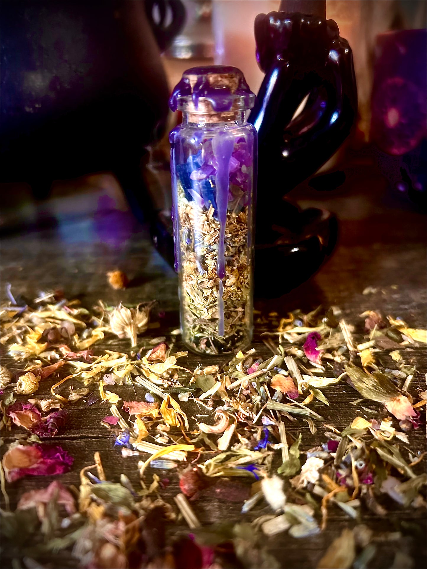Black Hen’s Dreamward – Nightmare Protection Spell Jar for Restful Sleep and Peaceful Energy