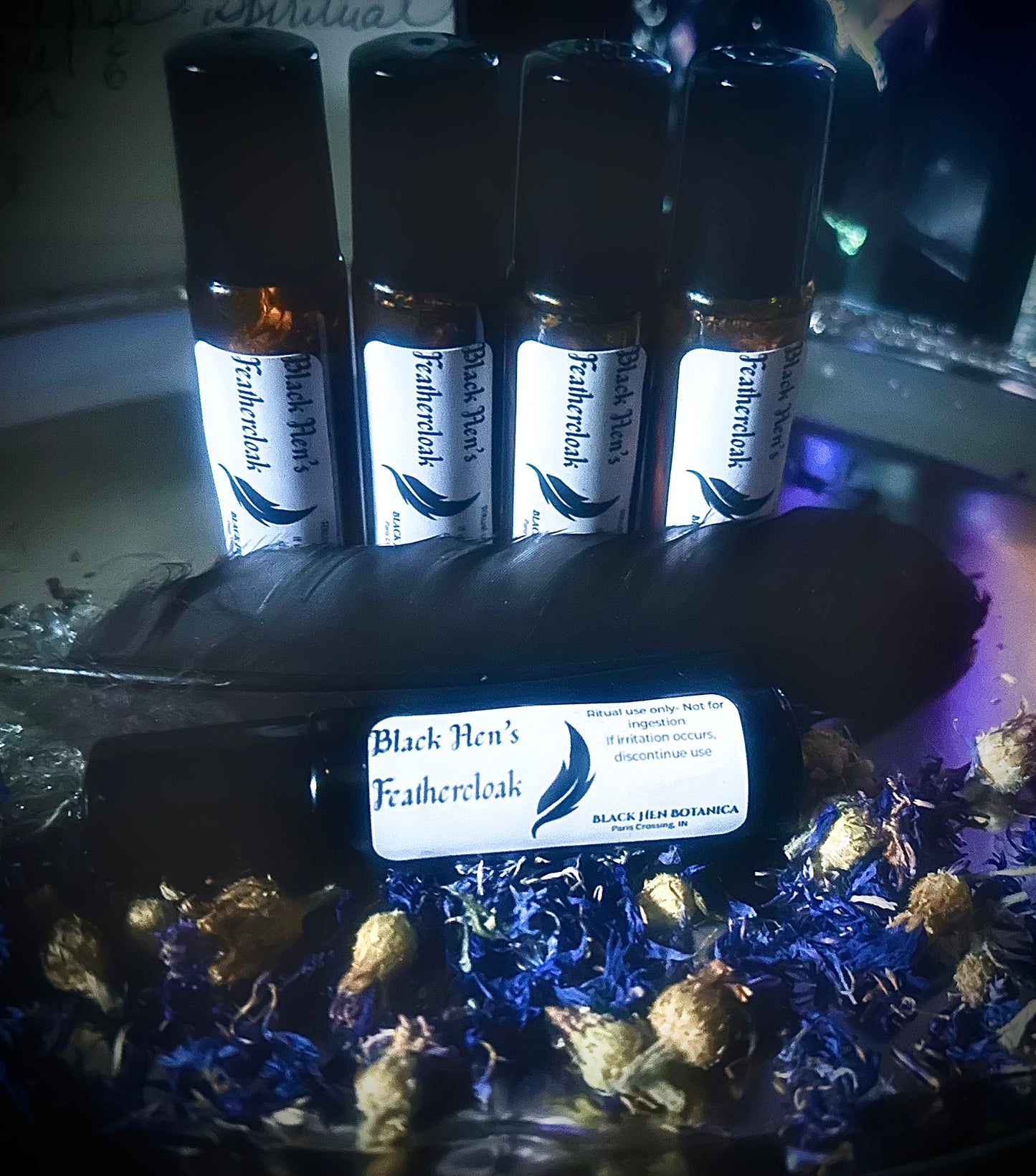 Black Hen’s Feathercloak – Aura Cleansing Oil Roller