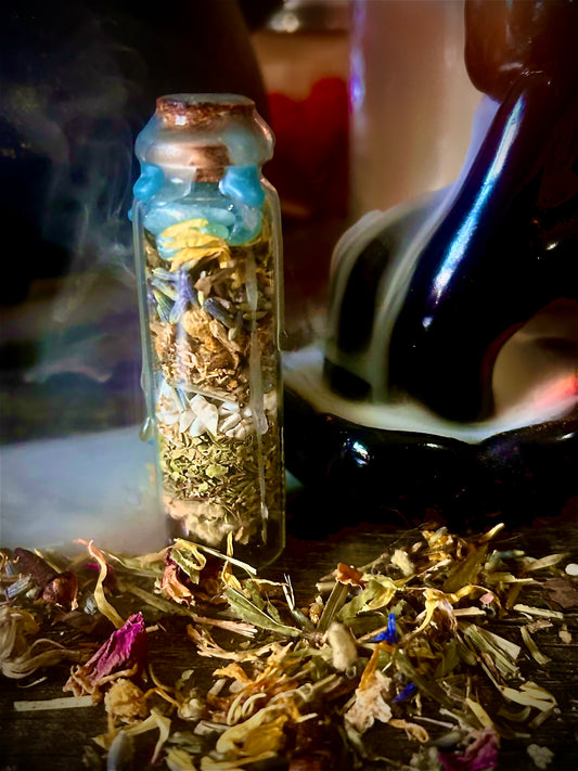 Black Hen’s Calm Nest – Anxiety Relief Spell Jar for Peace, Comfort, and Balance